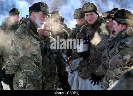 Royal Marines Commando riservisti formazione in Norvegia Foto Stock