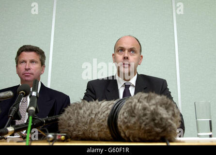 ITV Digital Conferenza stampa - Keith Harris (L) & David Burns Foto Stock