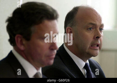 ITV Digital Conferenza stampa - Keith Harris (L) & David Burns Foto Stock