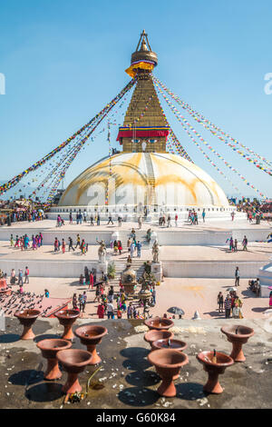 Stupa Boudhanath a Kathmandu in Nepal Foto Stock