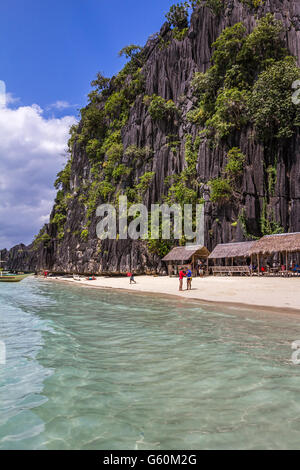 Spiaggia Banul in Coron isola di Palawan Filippine Foto Stock