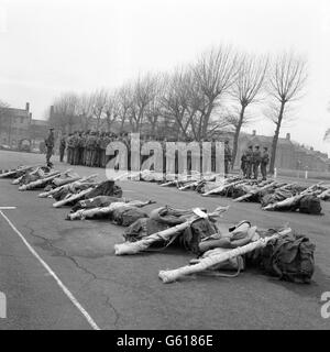 Militare - 2° Battaglione di guardie scozzesi - Caterham Barracks - Surrey Foto Stock