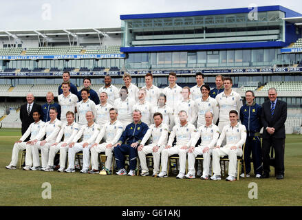 Cricket - Warwickshire CCC 2013 Photocall - campo di cricket Edgbaston. La squadra di Warwickshire durante la fotocall a Edgbaston Cricket Ground, Birmingham. Foto Stock