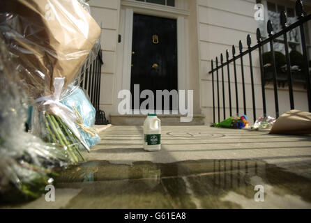 La Baronessa Thatcher morte Foto Stock