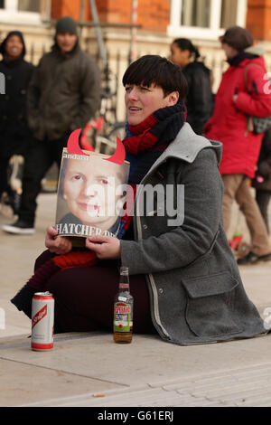 La Baronessa Thatcher morte Foto Stock