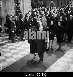 Politica - funerali di stato di Sir Winston Churchill - la Cattedrale di St Paul, Londra Foto Stock
