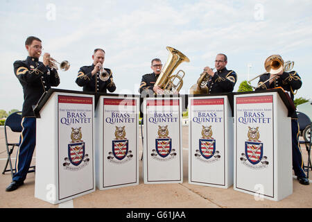 L'esercito degli Stati Uniti il quintetto di ottone - Washington DC, Stati Uniti d'America Foto Stock