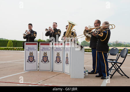 L'esercito degli Stati Uniti il quintetto di ottone - Washington DC, Stati Uniti d'America Foto Stock