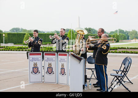 L'esercito degli Stati Uniti il quintetto di ottone - Washington DC, Stati Uniti d'America Foto Stock