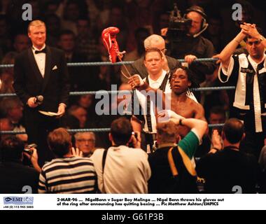 Boxing - WBC Super-Middleweight campionato del mondo - Nigel BENN v zucchero MALINGA Boy Foto Stock