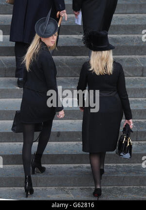 La Baronessa Thatcher funerale Foto Stock