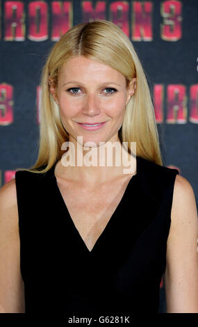 Fotocall 'Iron Man 3' - Londra. Gwyneth Palttrow ad una fotocellula per il nuovo film Iron Man 3 al Dorchester Hotel di Londra. Foto Stock