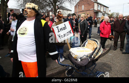 La Baronessa Thatcher funerale Foto Stock