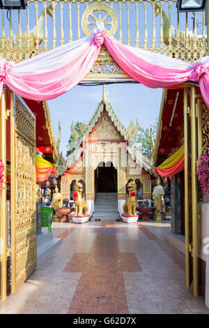 Virhan a Doi Kham, il Tempio del Golden Mountain, Chiang Mai, Thailandia Foto Stock