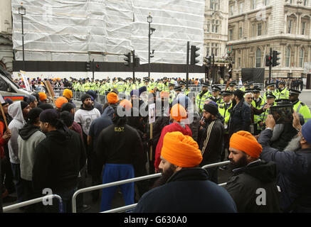 Il Professor Davinderpal Singh Bhullar pena di morte protesta Foto Stock