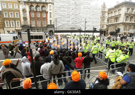 Il Professor Davinderpal Singh Bhullar pena di morte protesta Foto Stock