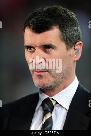 Calcio - UEFA Champions League - Semifinale - prima tappa - Bayern Monaco / Barcellona - Allianz Arena. Football PUNDIT Roy Keane lavora per ITV Foto Stock