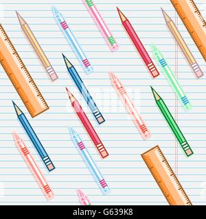 Scuola senza giunture sfondo, torna al modello di scuola Illustrazione Vettoriale