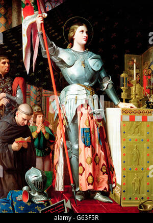 Giovanna d Arco presso l' Incoronazione di Carlo VII - Jean-Auguste-Dominique Ingres circa 1854 Foto Stock