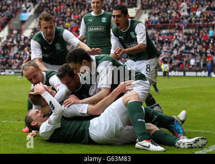 Calcio - Clydesdale Bank Premier League Scozzese - Cuore di Midlothian v Hibernian - Tynecastle Stadium Foto Stock