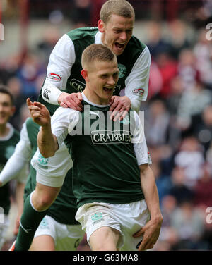 Calcio - Clydesdale Bank Premier League Scozzese - Cuore di Midlothian v Hibernian - Tynecastle Stadium Foto Stock