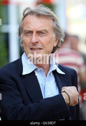 Il presidente della Ferrari Luca Cordero di Montezemolo durante le qualifiche al circuito di Catalunya, Barcellona. Foto Stock