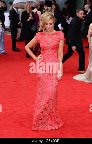 Catherine Tyldesley in arrivo per i 2013 Arqiva British Academy Television Awards al Royal Festival Hall di Londra. Foto Stock