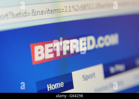 Vista generale del sito di scommesse betfred. PREMERE ASSOCIAZIONE foto. Data immagine: Martedì 14 maggio 2013. Il credito fotografico dovrebbe essere: Joe Giddens/PA Wire Foto Stock