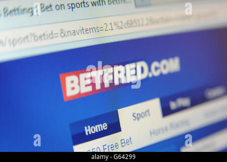 Vista generale del sito di scommesse betfred. PREMERE ASSOCIAZIONE foto. Data immagine: Martedì 14 maggio 2013. Il credito fotografico dovrebbe essere: Joe Giddens/PA Wire Foto Stock