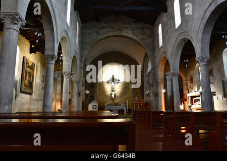 La chiesa di San Salvatore si trova a Castellina in Chianti. Foto Stock