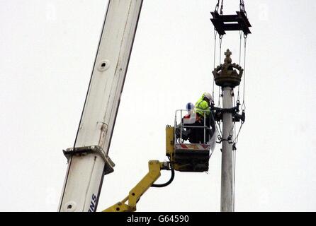 Lo stadio di Wembley demolizione Foto Stock