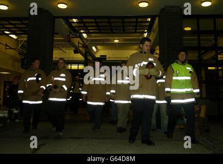 Vigili del fuoco - Sciopero Foto Stock