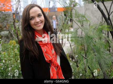 Victoria Pendleton partecipa al RHS Chelsea Flower Show di Londra. Foto Stock