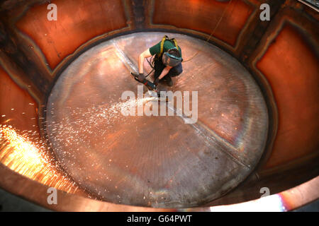 Alambicchi del whisky Foto Stock