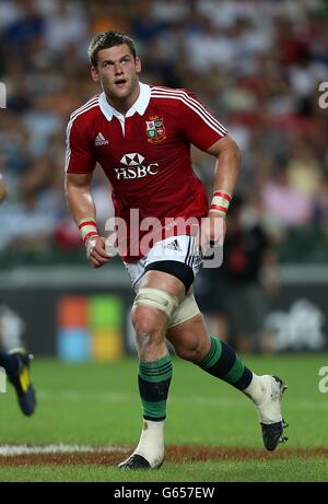 Rugby Union - 2013 British and Irish Lions Tour - Barbarians / British and Irish Lions - Hong Kong Stadium. DaN Lydiate, Lions britannici e irlandesi Foto Stock