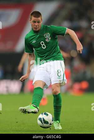 Calcio - International friendly - Inghilterra / Repubblica d'Irlanda - Stadio di Wembley. James McCarthy, Repubblica d'Irlanda Foto Stock