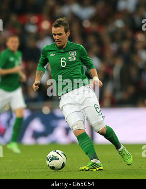 Calcio - International friendly - Inghilterra / Repubblica d'Irlanda - Stadio di Wembley. Glenn Whelan, Repubblica d'Irlanda Foto Stock