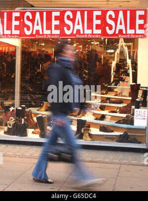 Shopping di Natale vendite Foto Stock