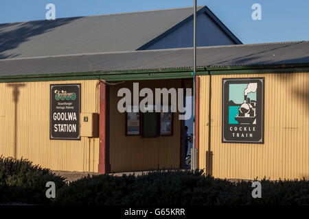 Goolwa stazione ferroviaria, Sud Australia Foto Stock