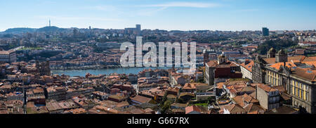 Vista panoramica, Porto, Portogallo Foto Stock