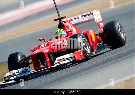 Felipe Massa, Bra, Ferrari F2012, la Formula 1 sessioni di collaudo, 21-24/2/2012, presso il Circuit de Catalunya, Barcelona, Spagna Foto Stock