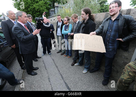 Il UKIP Farage ritorna alla Scozia Scotland Foto Stock