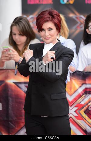 Audizioni X Factor 2013 - Londra. Sharon Osbourne arriva alle audizioni X Factor, presso Excel London. Foto Stock