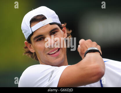 Tennis - 2013 Wimbledon Championships - Preview Day One - The All England Lawn Tennis and Croquet Club. Rafael Nadal in Spagna all'All England Lawn Tennis and Croquet Club, Wimbledon. Foto Stock