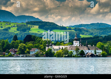 Schloss Ort castello, Gmunden, Austria superiore, Austria Foto Stock