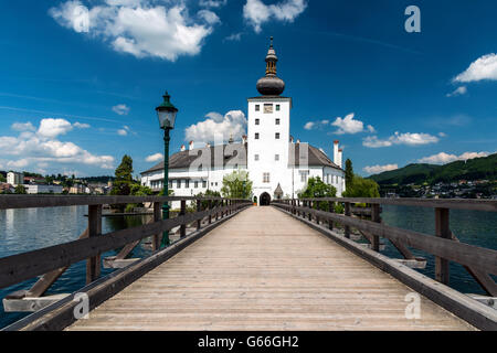 Schloss Ort castello, Gmunden, Austria superiore, Austria Foto Stock