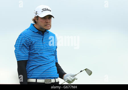 USA Peter Uihlein durante il secondo giorno dell'Irish Open al Carlton House Golf Club, Co. Kildare, Repubblica d'Irlanda. Foto Stock