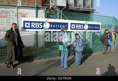 RBS 6 Nazioni - l'esterno il Murrayfield Foto Stock