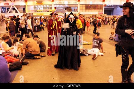 The London Film and Comic con at Earls Court, Londra. Foto Stock
