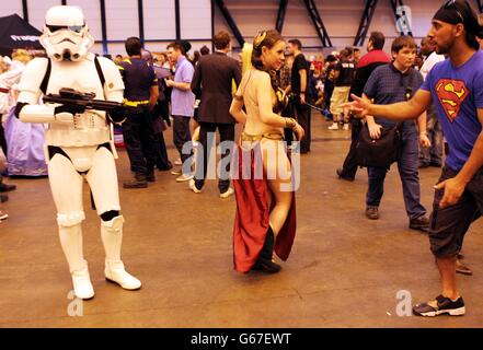 The London Film and Comic con at Earls Court, Londra. Foto Stock